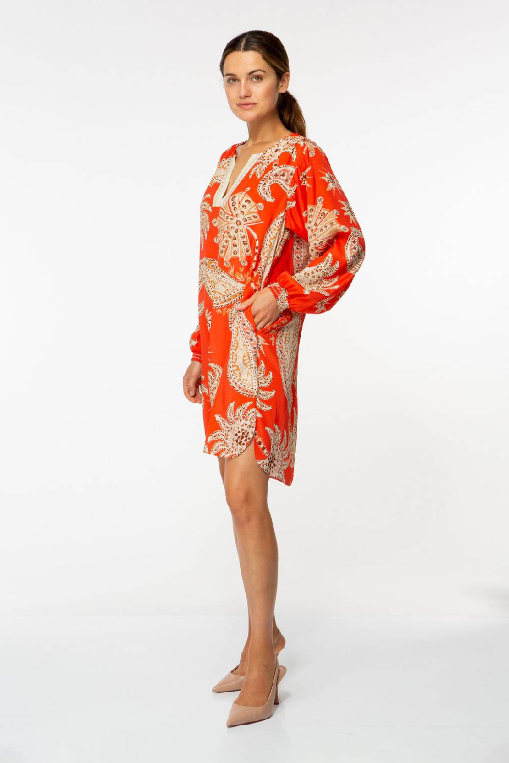 IVI GmbH PALM VIBES Minikleid rot Fabrikverkauf