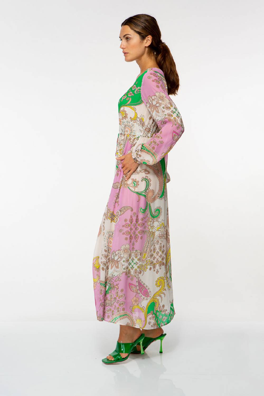 IVI GmbH PAISLEY Chiffon Kleid multicolor Outlet