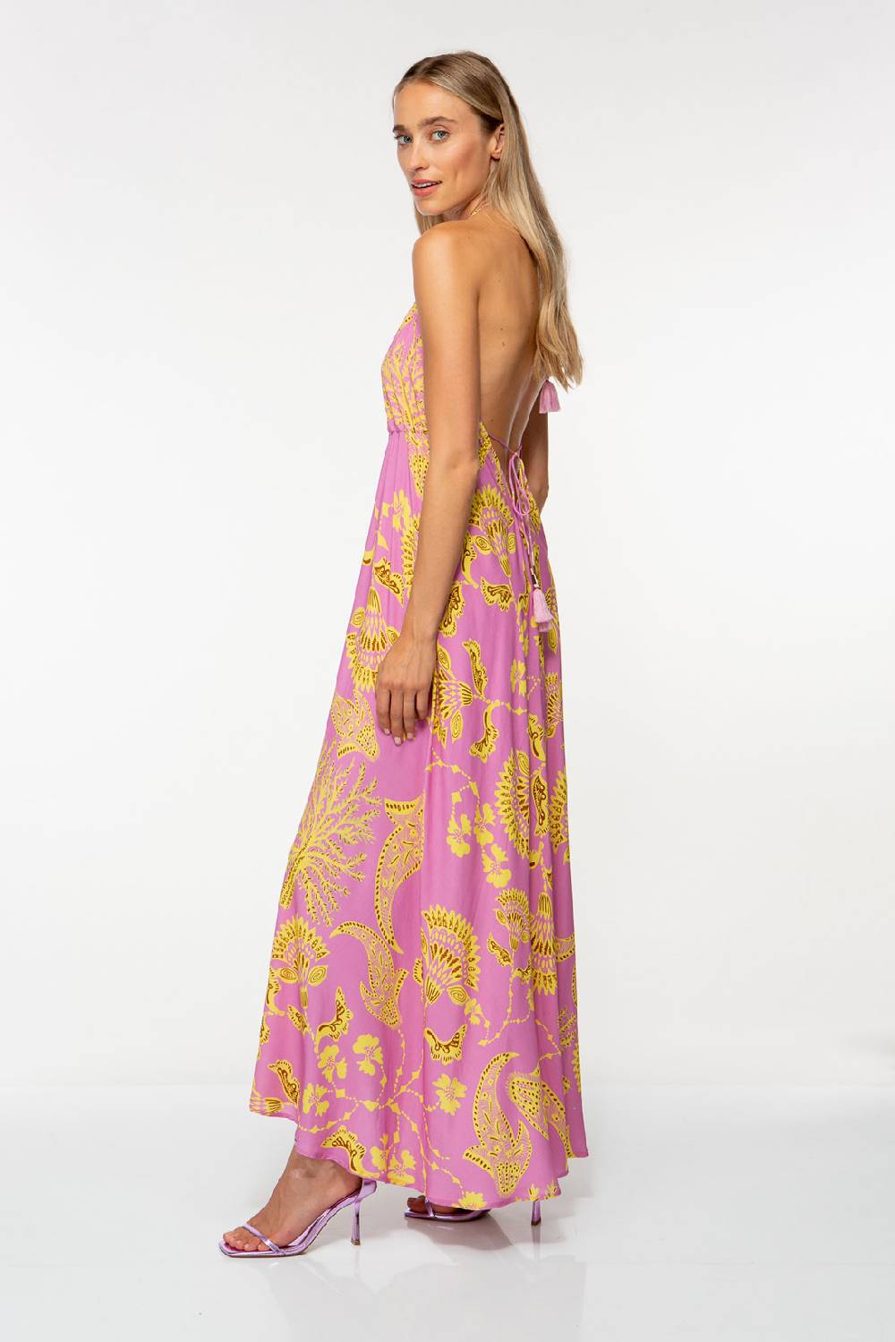 IVI GmbH CORAL FLOWER Maxikleid mit Print pink Verkauf