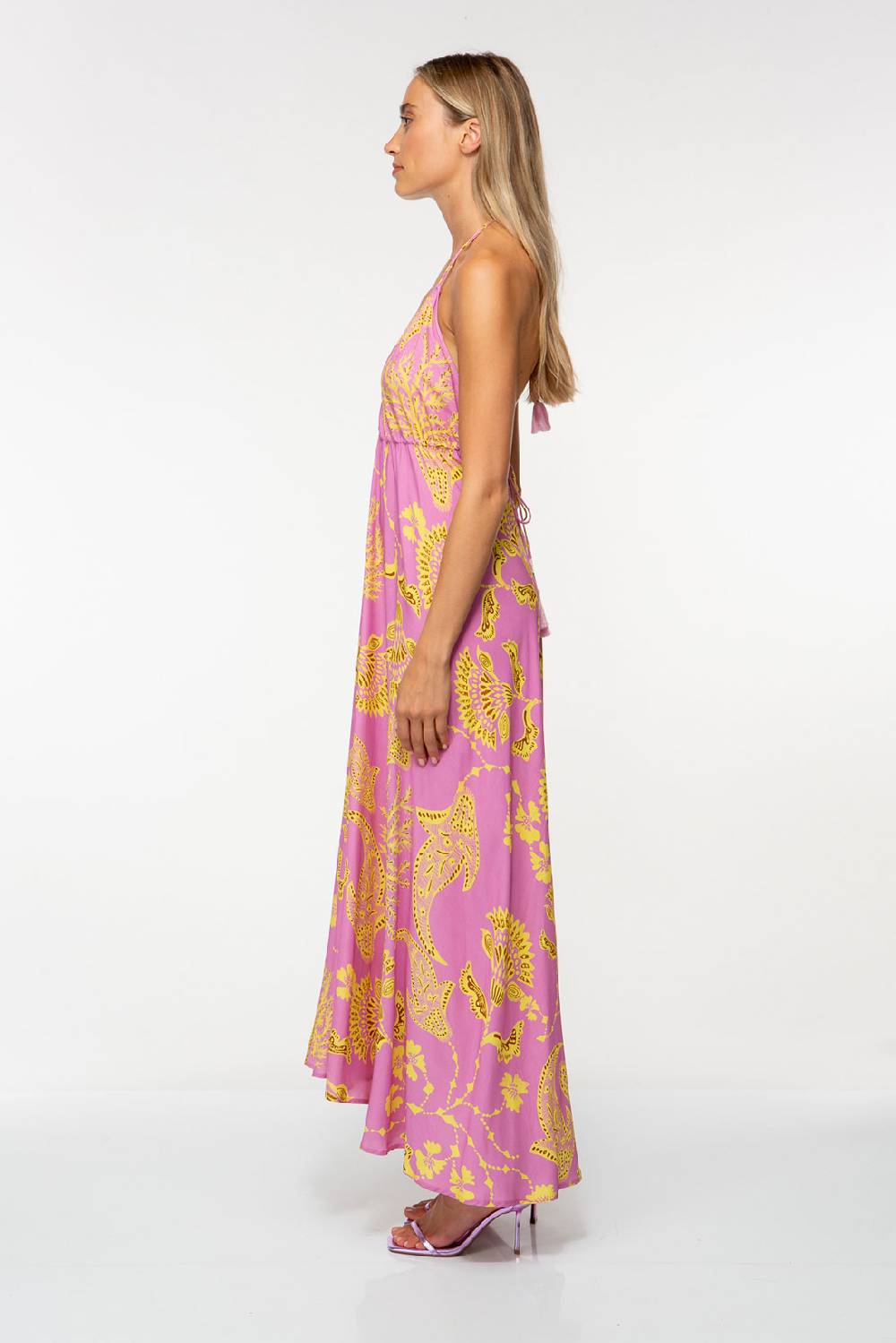 IVI GmbH CORAL FLOWER Maxikleid mit Print pink Verkauf