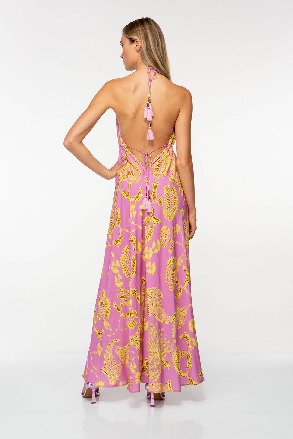 IVI GmbH CORAL FLOWER Maxikleid mit Print pink Verkauf