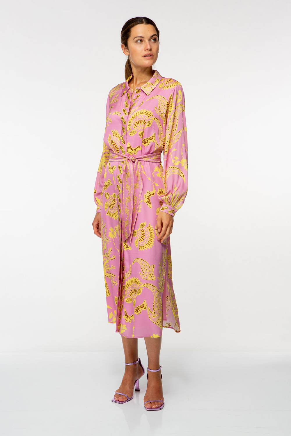 IVI GmbH CORAL FLOWER Seidenkleid mit Print pink Angebote