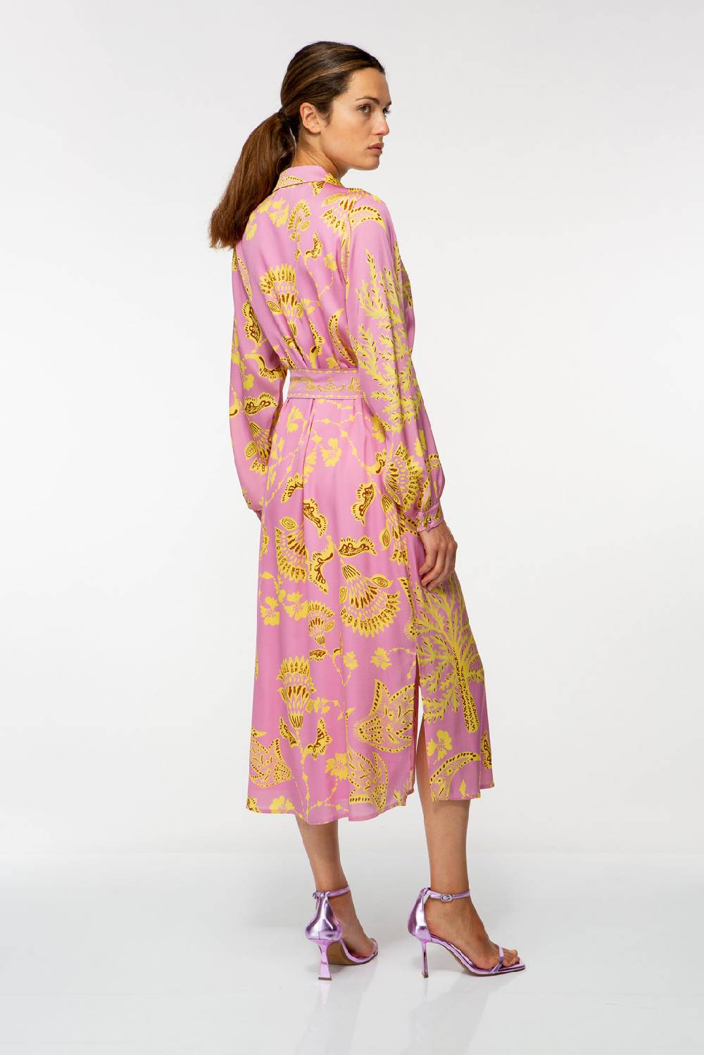 IVI GmbH CORAL FLOWER Seidenkleid mit Print pink Angebote