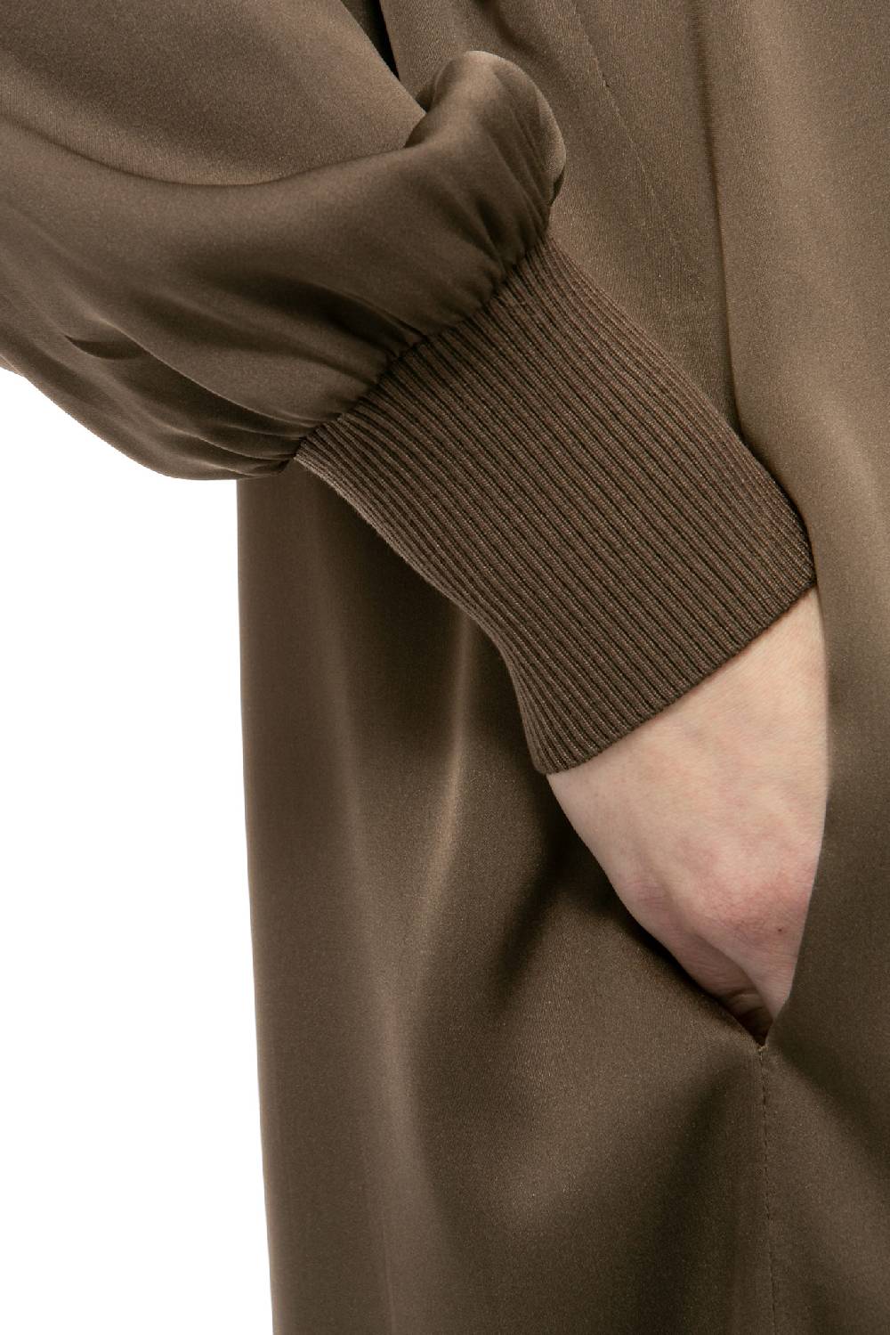 IVI GmbH SOLID SILK Tunika-Kleid olive im Angebot