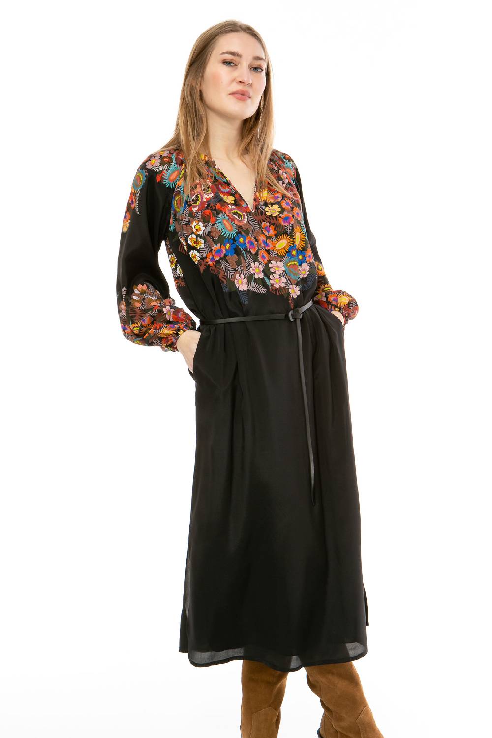 IVI GmbH FLOWER BALL Kleid schwarz Outlet