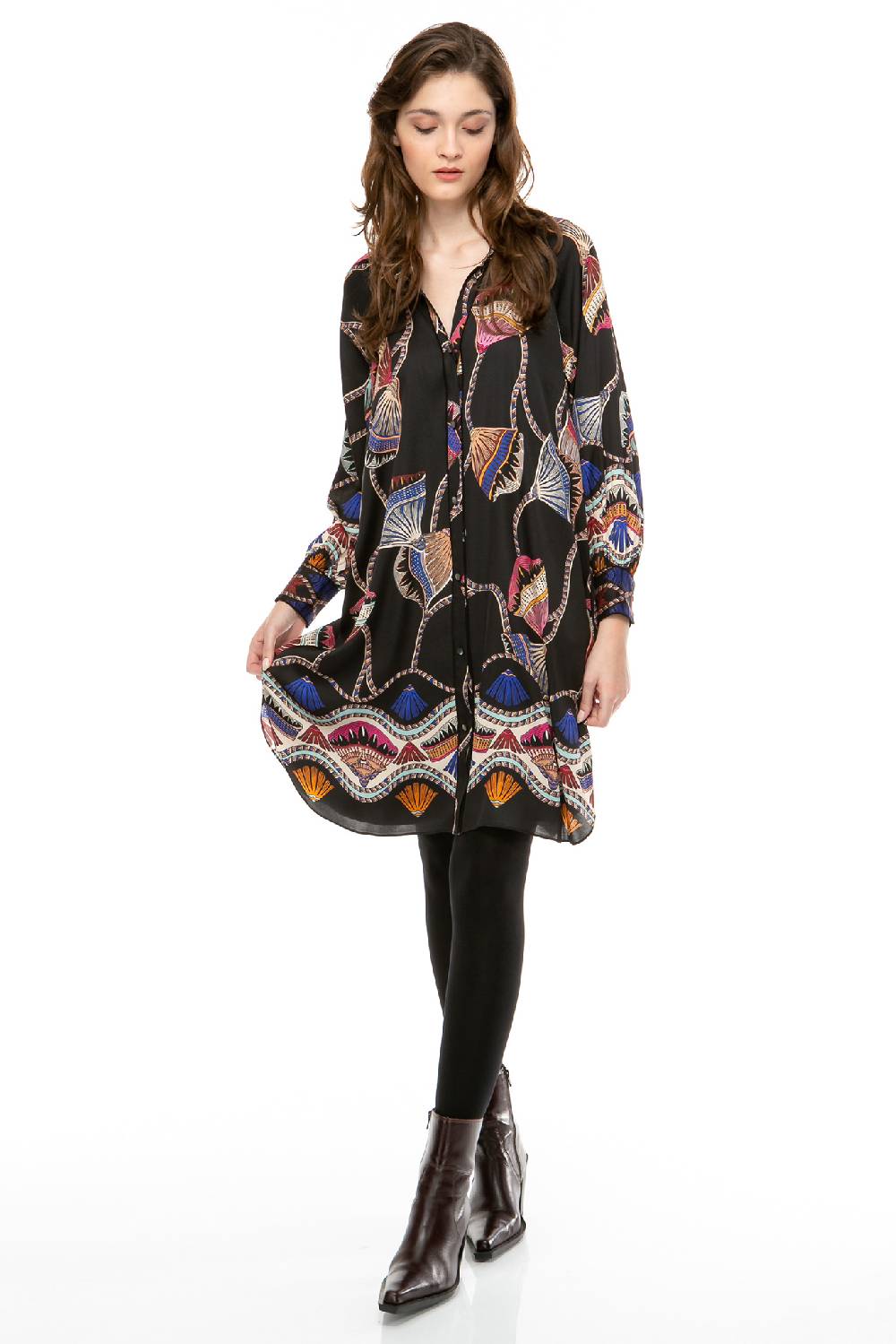 IVI GmbH LOTUS BLOSSOM Seidenkleid schwarz Verkauf