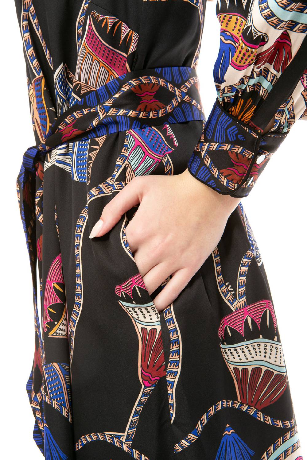 IVI GmbH LOTUS BLOSSOM Seidenkleid schwarz Verkauf