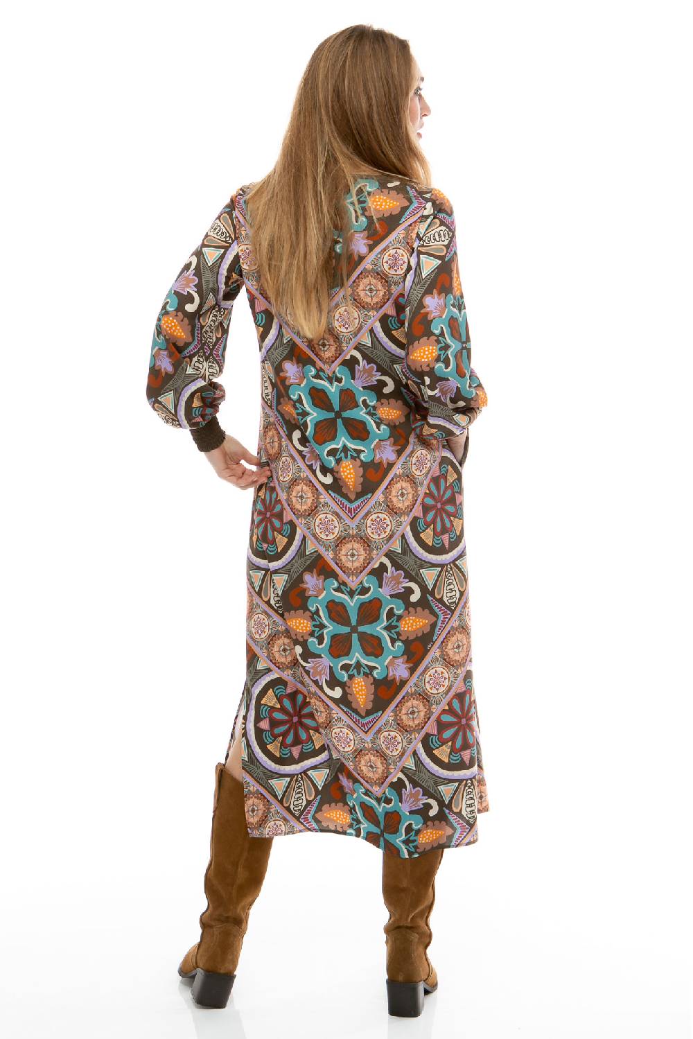 IVI GmbH VINTAGE FLOWERS Kleid olive im Angebot