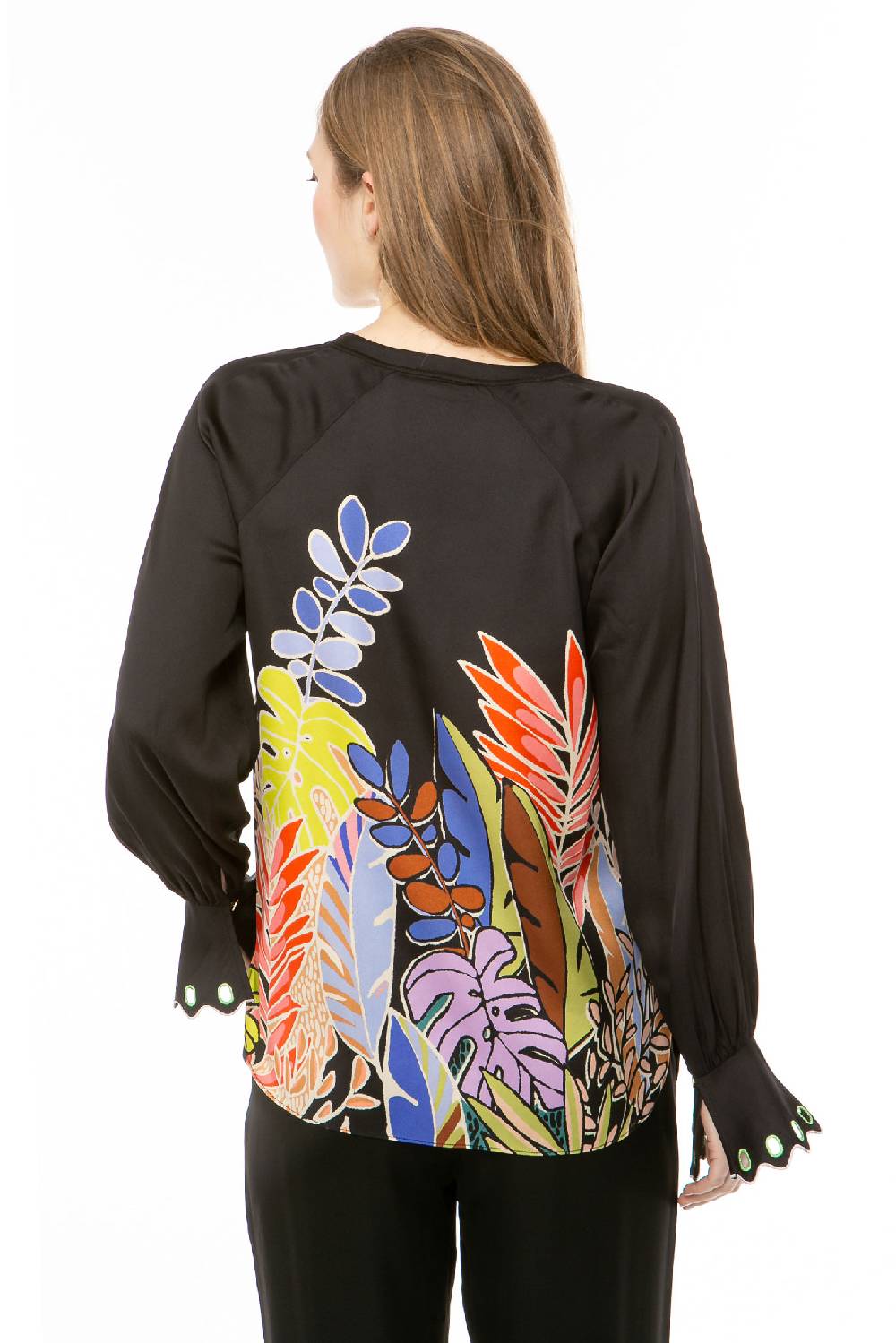IVI GmbH BIG LEAVES Bluse schwarz Hotsell