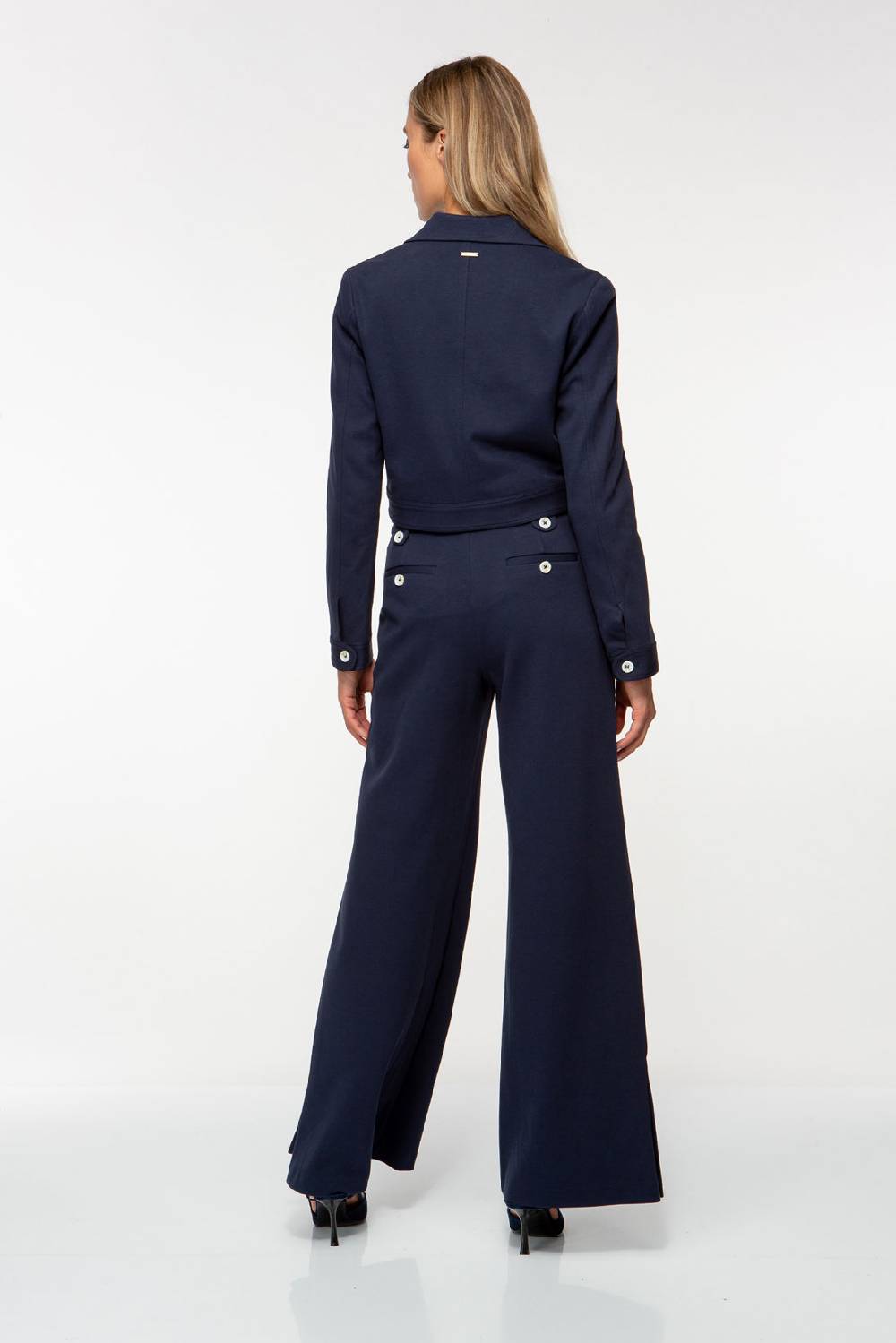 IVI GmbH SOLID JERSEY Verkürzter Blazer navy Verkauf