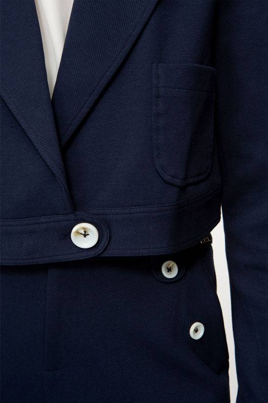 IVI GmbH SOLID JERSEY Verkürzter Blazer navy Verkauf