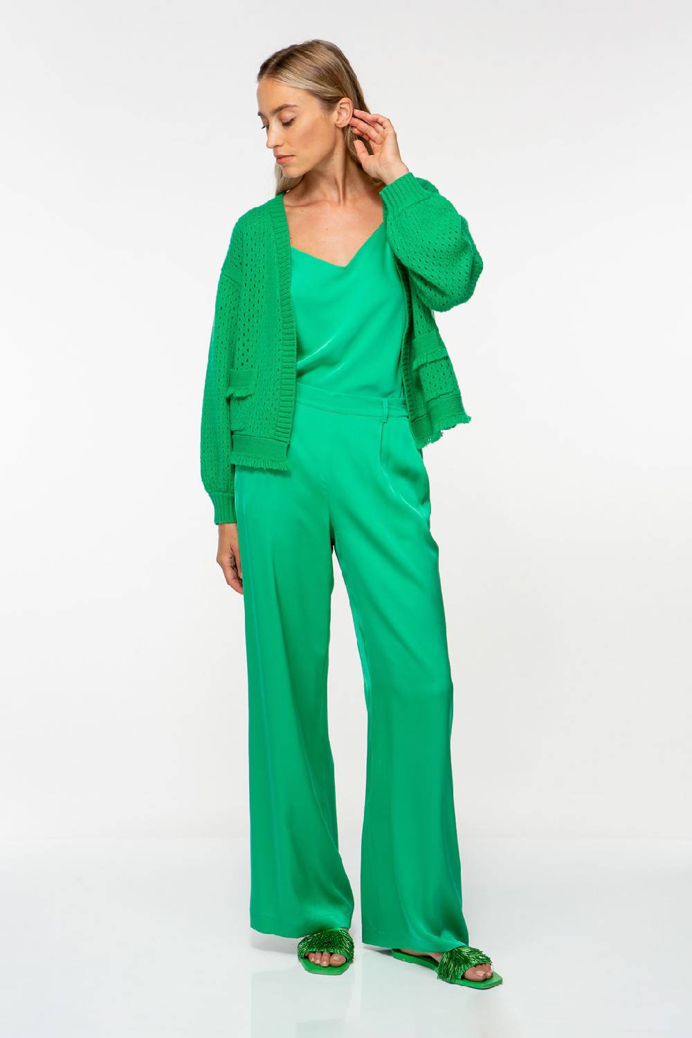 IVI GmbH SOLID KNIT Boxy Cardigan smaragd Hotsell