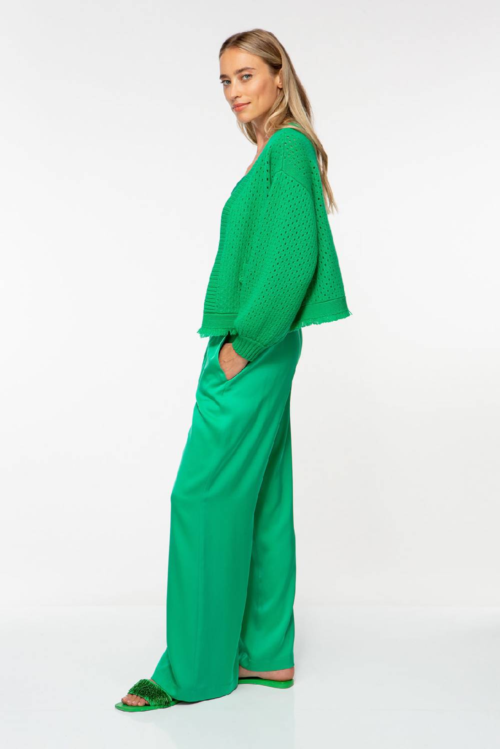 IVI GmbH SOLID KNIT Boxy Cardigan smaragd Hotsell