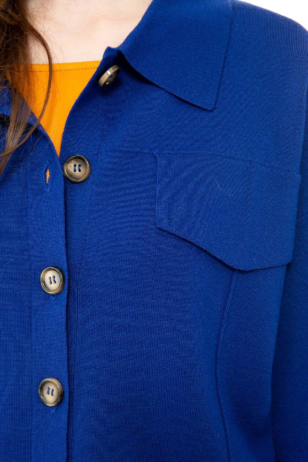 IVI GmbH SOLID KNIT Boxy Jacke royal blau Blitzverkäufe