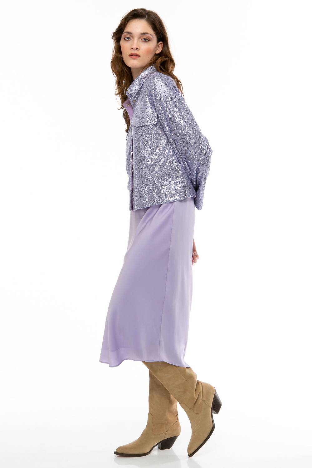 IVI GmbH SEQUINS Boxy Jacke lila Angebote