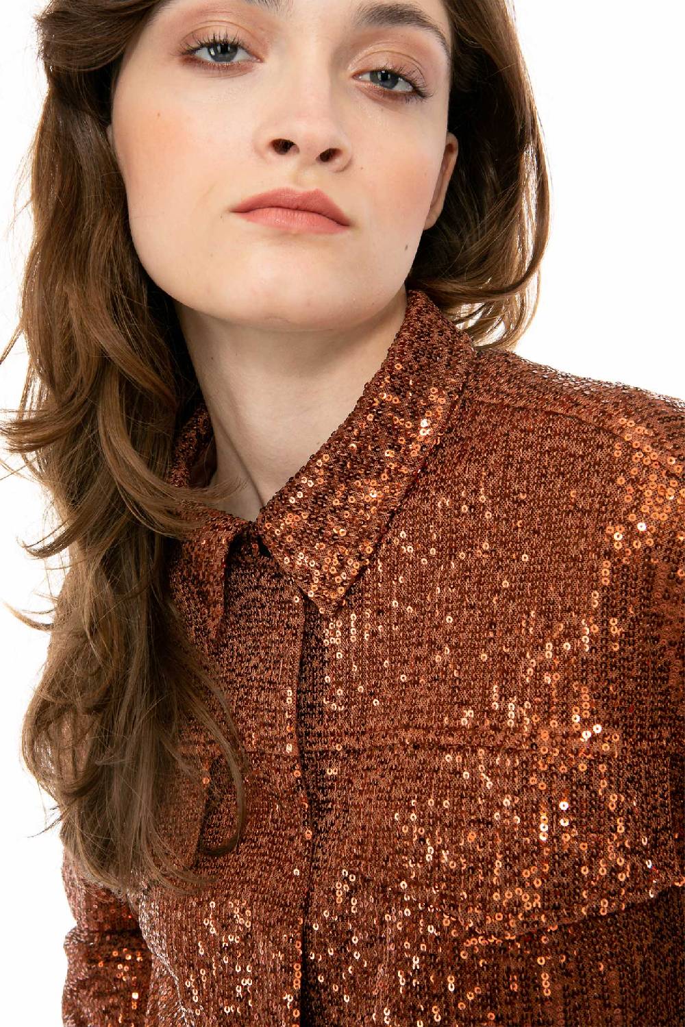 IVI GmbH SEQUINS Boxy Jacke cognac Hotsell