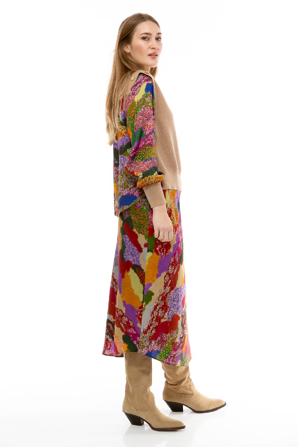 IVI GmbH FLOWER FIELDS Seidenrock multicolor Angebote