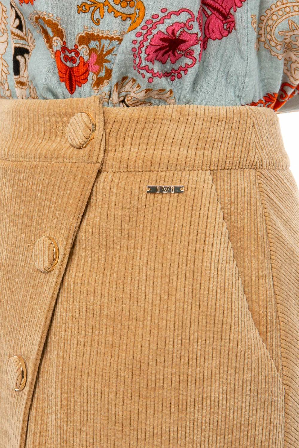 IVI GmbH CORDUROY Minirock camel Fabrikverkauf