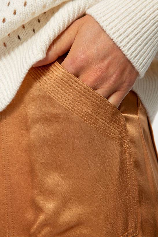 IVI GmbH SATEEN Hose mit Cargo Details terra Auslauf