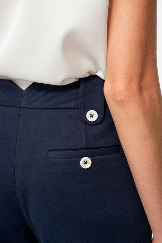 IVI GmbH SOLID JERSEY Bootcut Hose navy Hotsell
