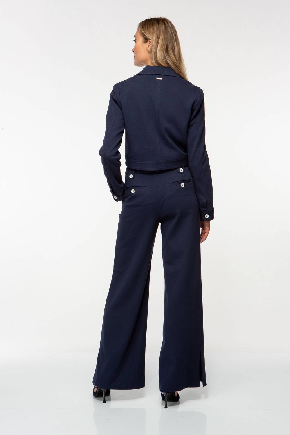 IVI GmbH SOLID JERSEY Bootcut Hose navy Hotsell
