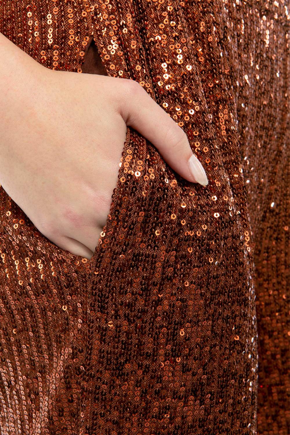 IVI GmbH SEQUINS Hose cognac Günstiger Verkauf