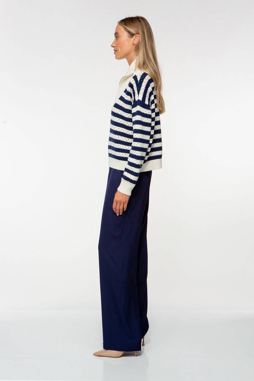 IVI GmbH SOLID KNIT Troyer Pullover mit Streifen Hotsell