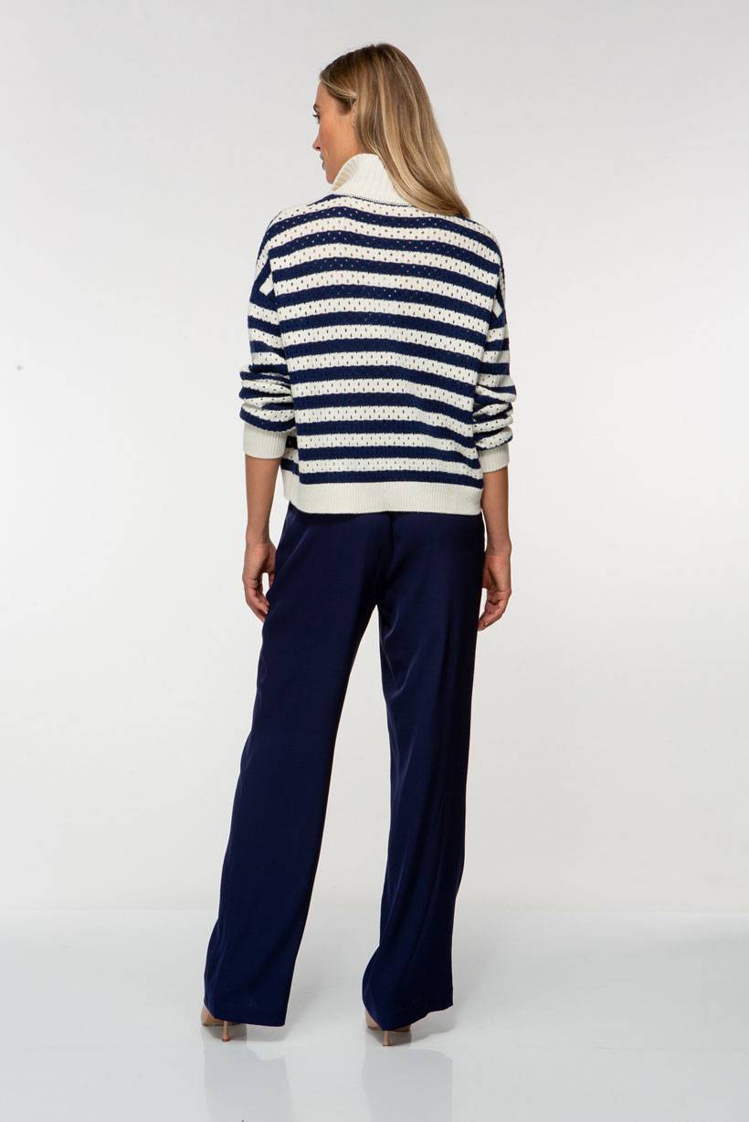 IVI GmbH SOLID KNIT Troyer Pullover mit Streifen Hotsell