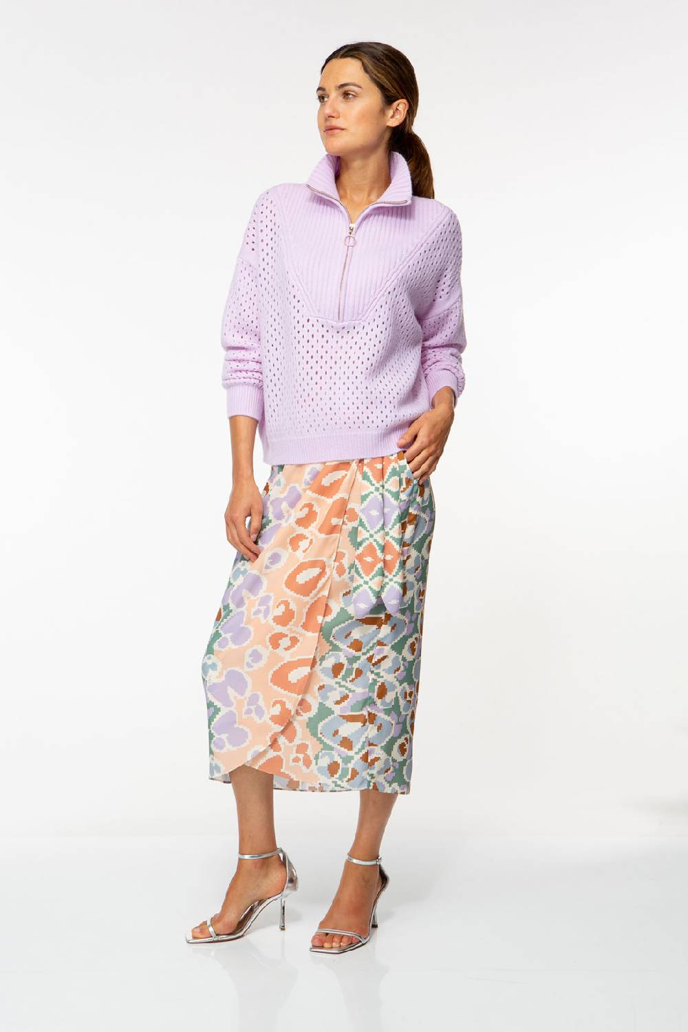 IVI GmbH SOLID KNIT Troyer Pullover violette im Angebot
