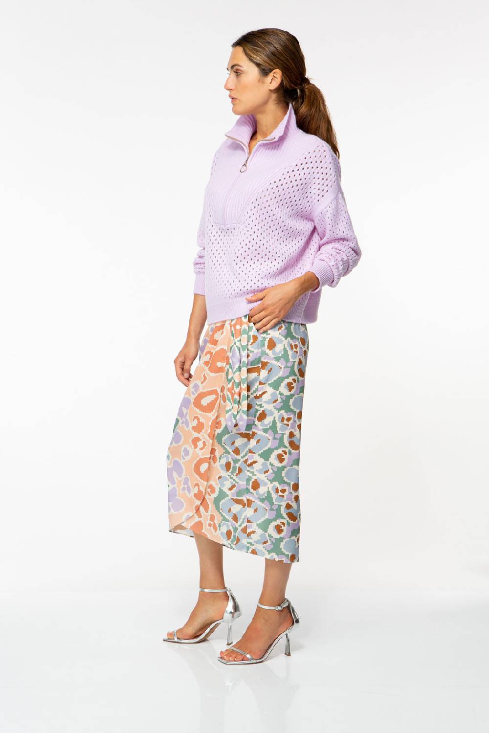 IVI GmbH SOLID KNIT Troyer Pullover violette im Angebot
