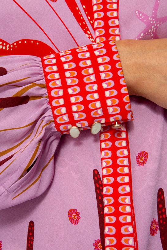 IVI GmbH LOBSTER Hemdbluse aus Seide pink Schlussverkauf