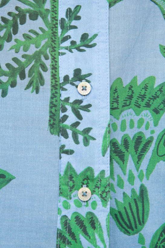 IVI GmbH CORAL FLOWER Baumwollbluse mit Print ocean Fabrikverkauf
