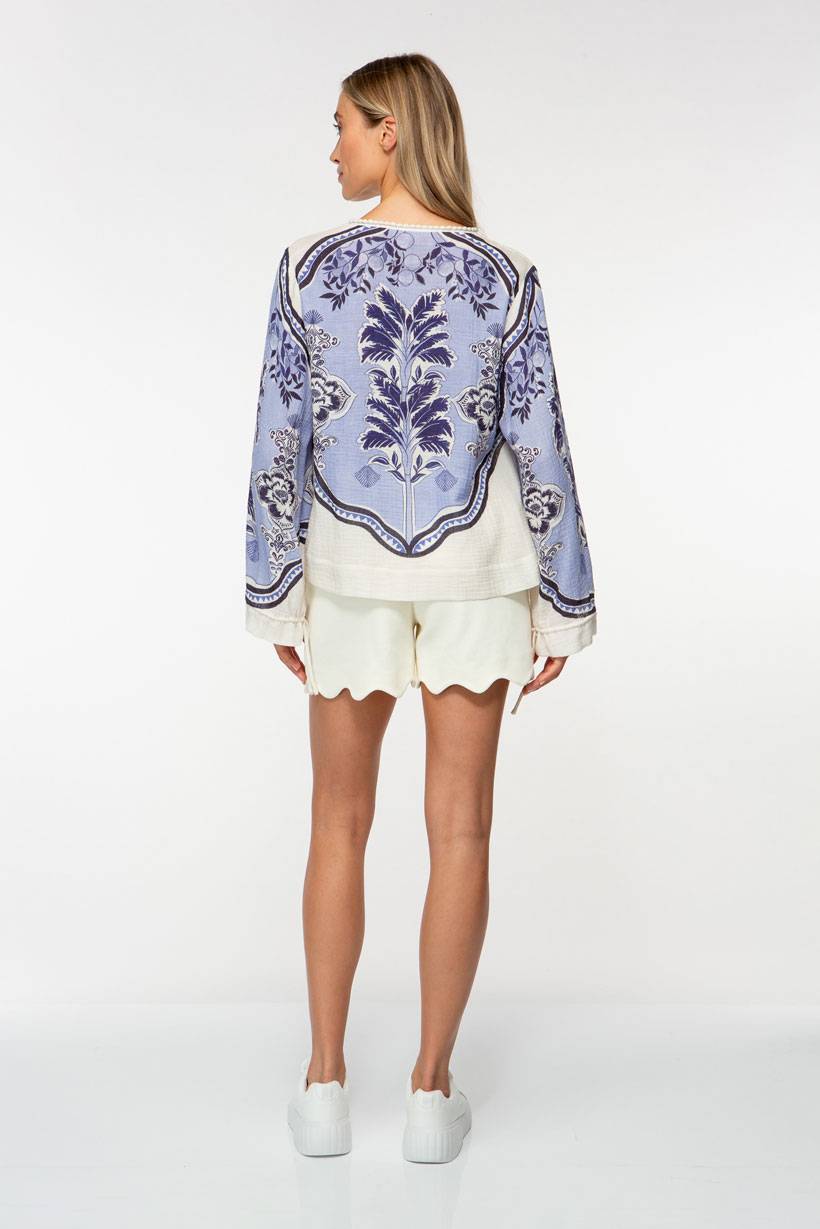 IVI GmbH ORIENTAL GARDENS Baumwollbluse sky Auslauf