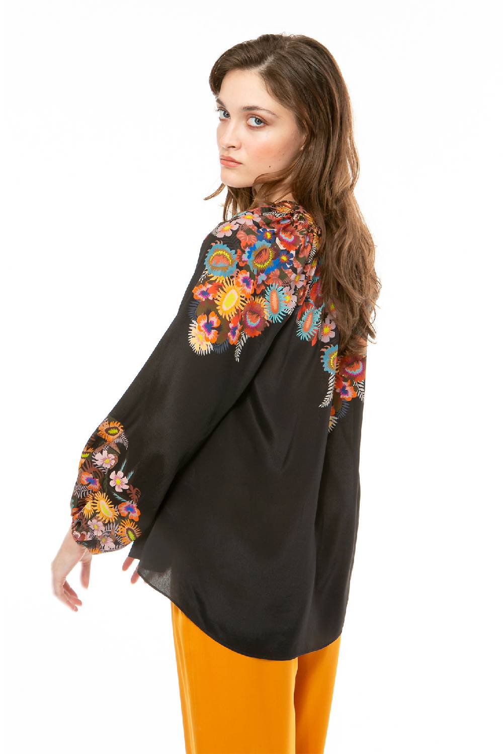 IVI GmbH FLOWER BALL Bluse schwarz Auslauf