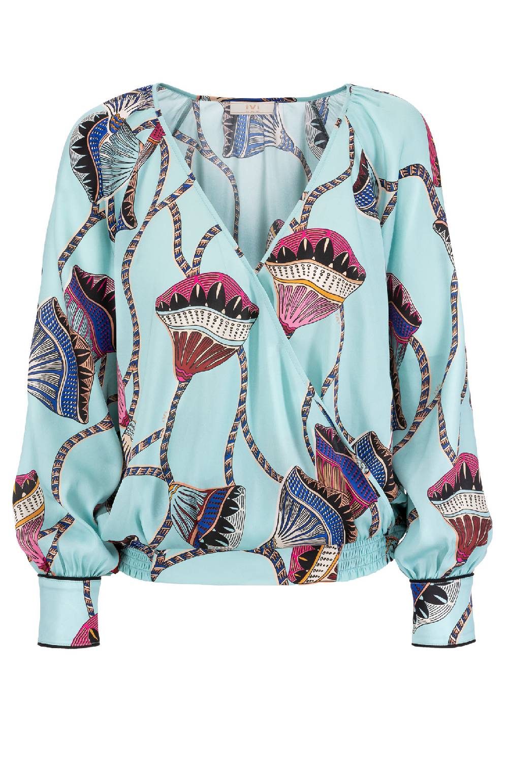 IVI GmbH LOTUS BLOSSOM Wickelbluse türkis Begrenzt auf 3 Tage