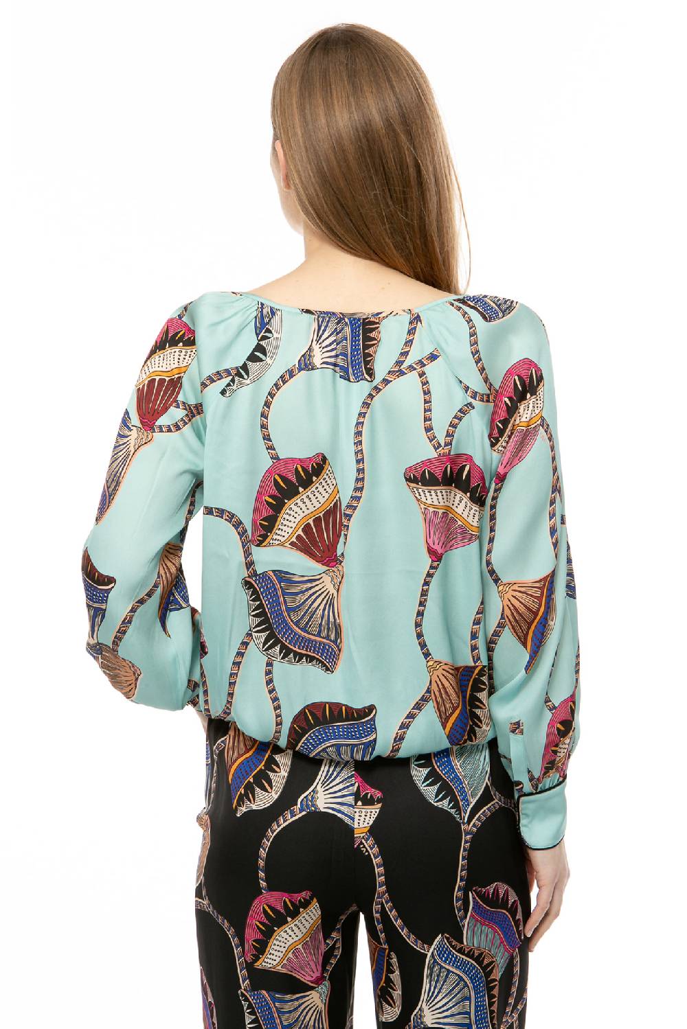 IVI GmbH LOTUS BLOSSOM Wickelbluse türkis Begrenzt auf 3 Tage