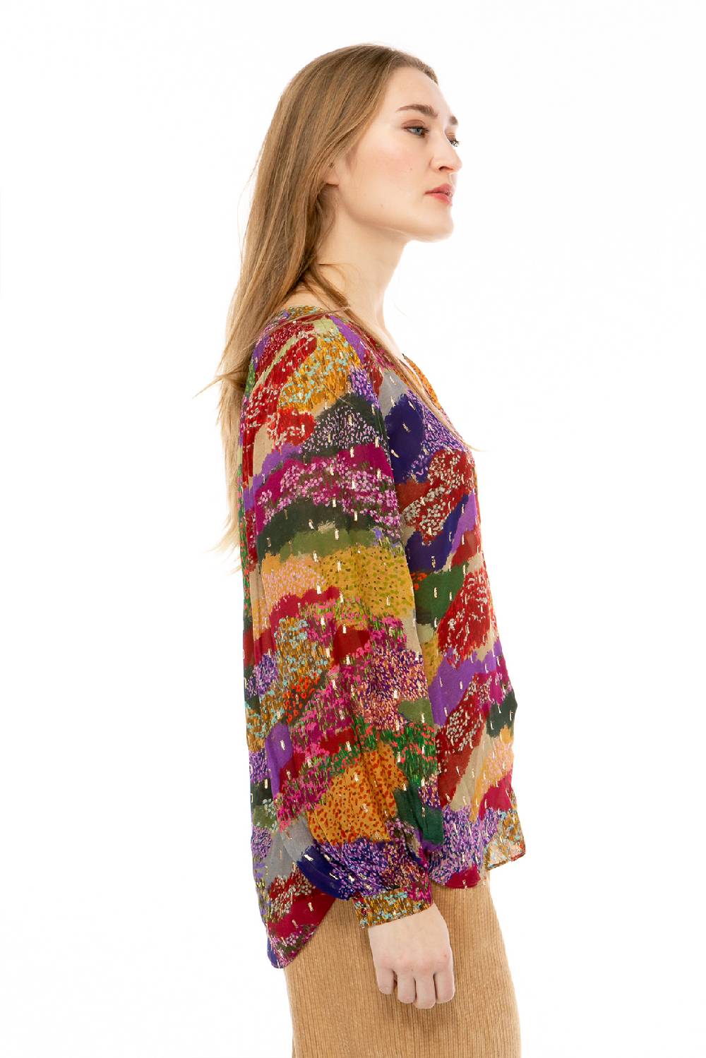 IVI GmbH FLOWER FIELDS Organza Bluse multicolor Rabatte dieses Monats