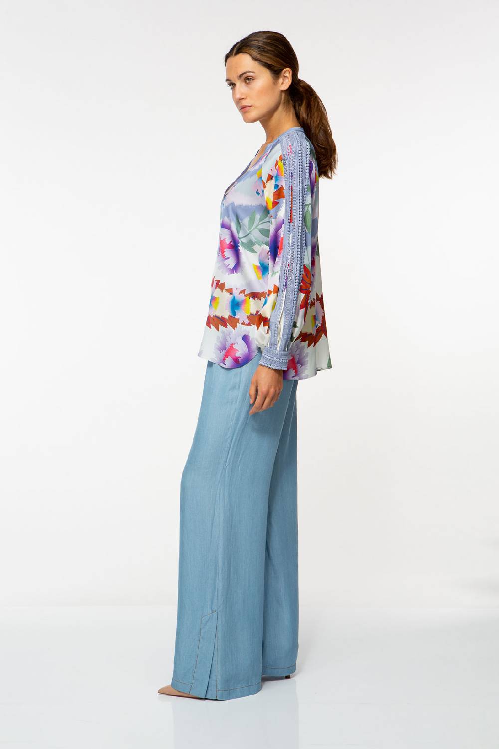 IVI GmbH PIXEL PAISLEY Seidenbluse lavendel Online