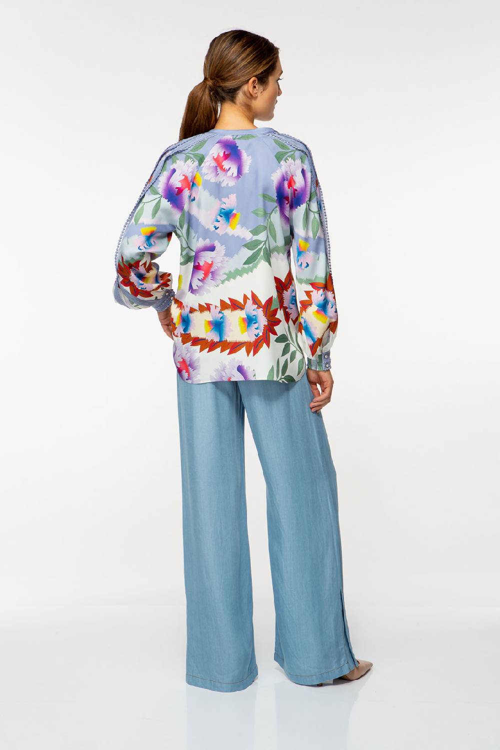 IVI GmbH PIXEL PAISLEY Seidenbluse lavendel Online