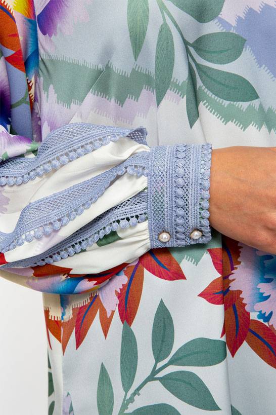 IVI GmbH PIXEL PAISLEY Seidenbluse lavendel Online