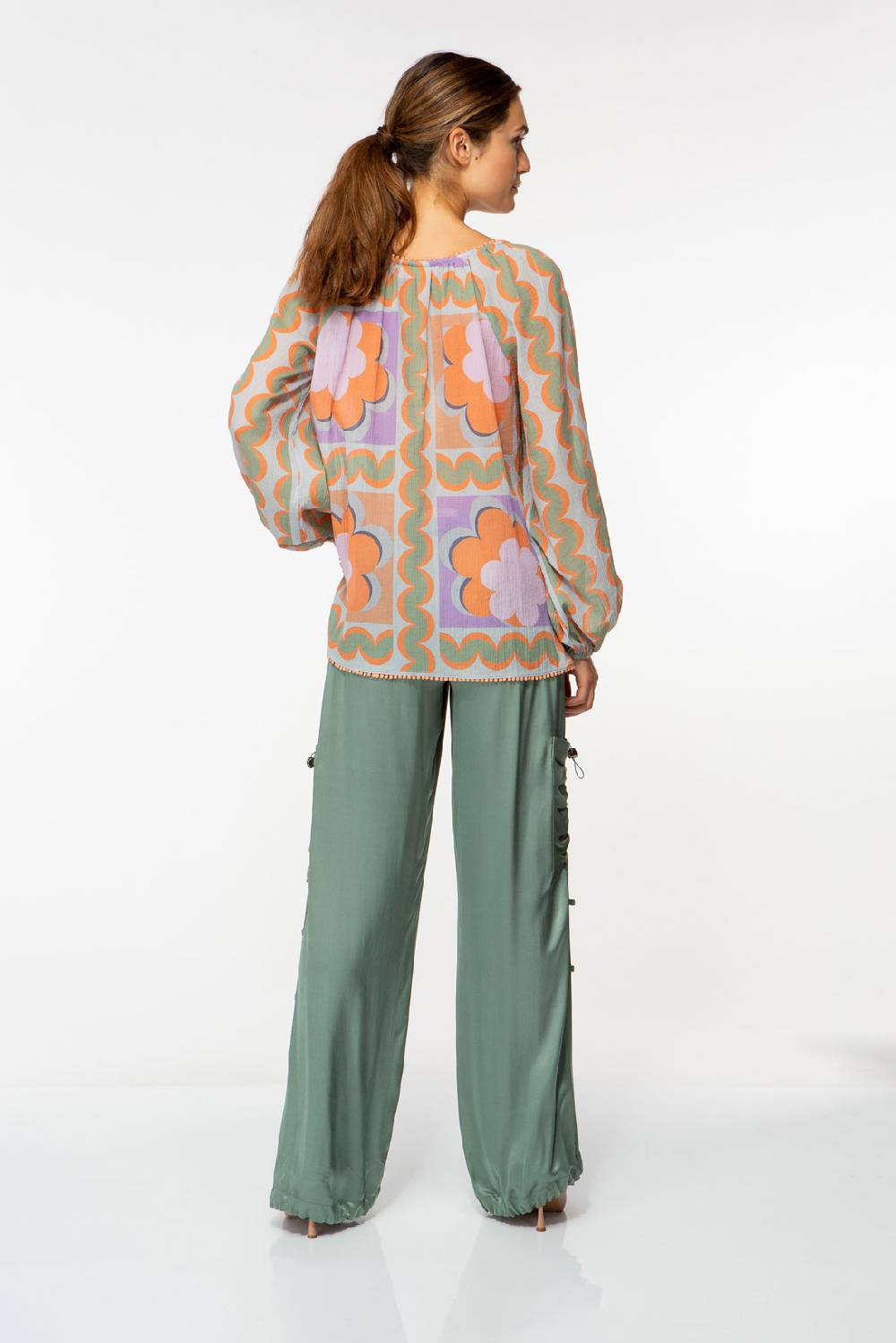 IVI GmbH CHECKED FLOWER Baumwollbluse mit Print multicolor Angebote