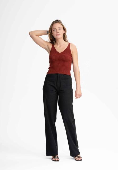 Melawear V-Neck Strick Top RHADA Schlussverkauf