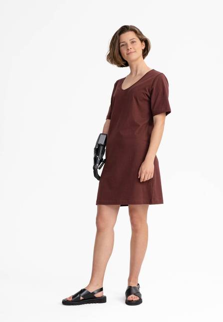 Melawear Damen V-Neck Kleid JANITRA Fabrikverkauf