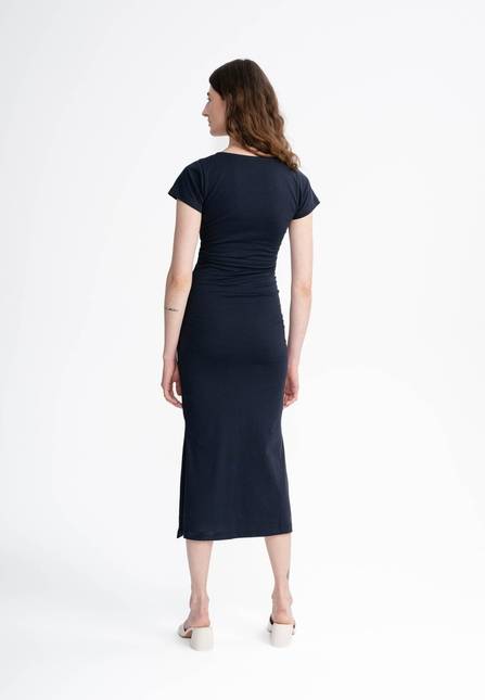 Melawear V-Neck Kleid lang SHREOSHI Fabrikverkauf