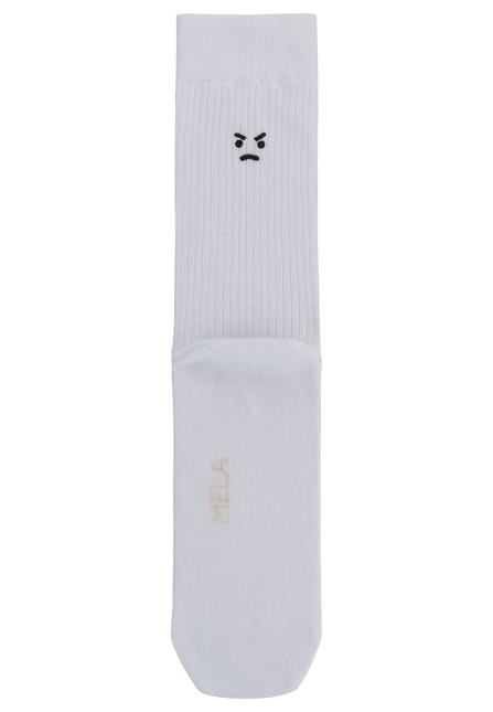 Melawear Unisex Gerippte Socken Stickerei 5er Pack Schlussverkauf