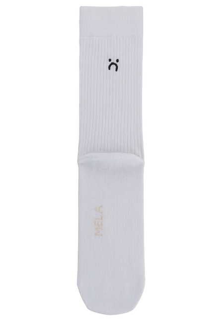 Melawear Unisex Gerippte Socken Stickerei 5er Pack Schlussverkauf