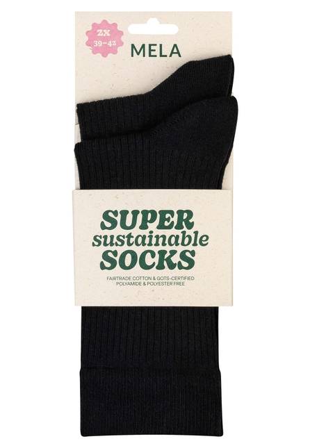 Melawear Gerippte Socken 2er Pack Auslauf