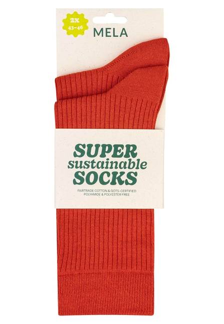 Melawear Gerippte Socken 2er Pack Schlussverkauf
