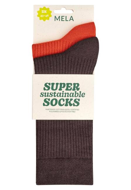 Melawear Gerippte Socken 2er Pack Meist gekauft