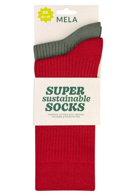 Melawear Gerippte Socken 2er Pack Blitzverkäufe